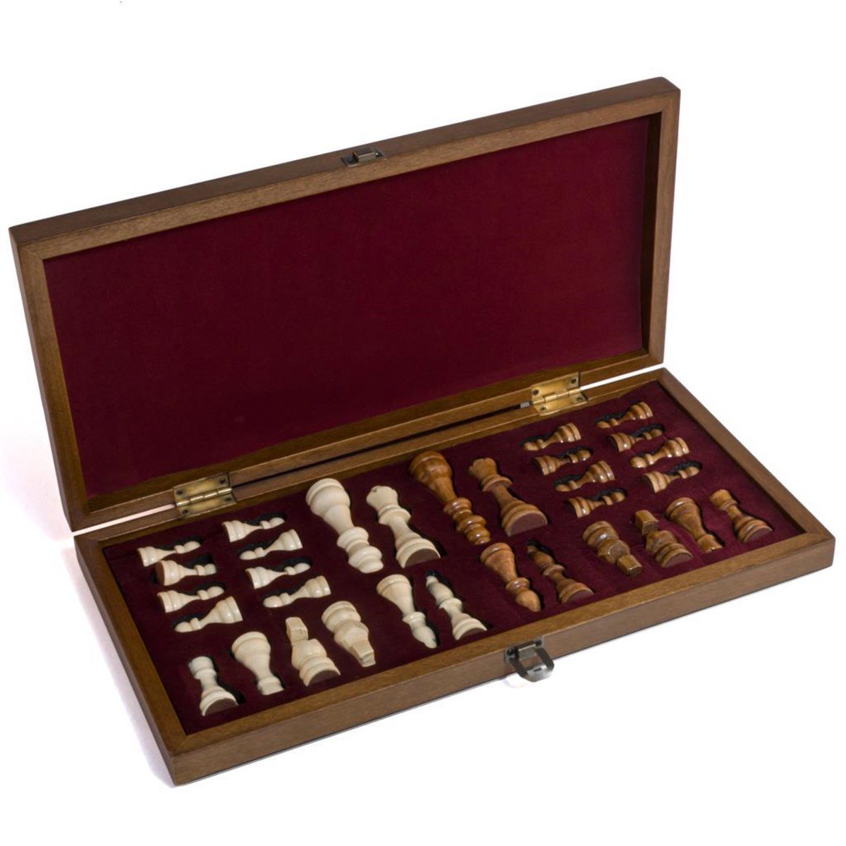 BURSA SATRANÇ  SETİ 40 CM (AHŞAP KLASİK TAŞLI)Helena Wood Art