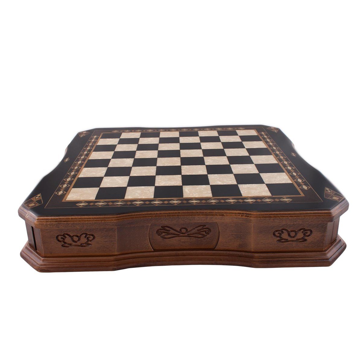 BUTTERFLY BYK SİYAH SATRANÇ TABLASI (51X47X8,5 cm)Helena Wood Art2619.BLK