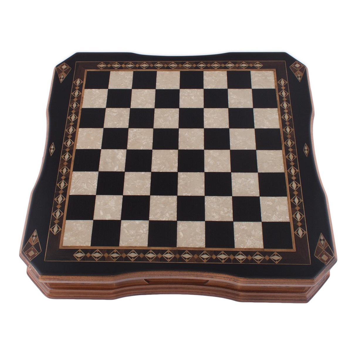 BUTTERFLY BYK SİYAH SATRANÇ TABLASI (51X47X8,5 cm)Helena Wood Art2619.BLK