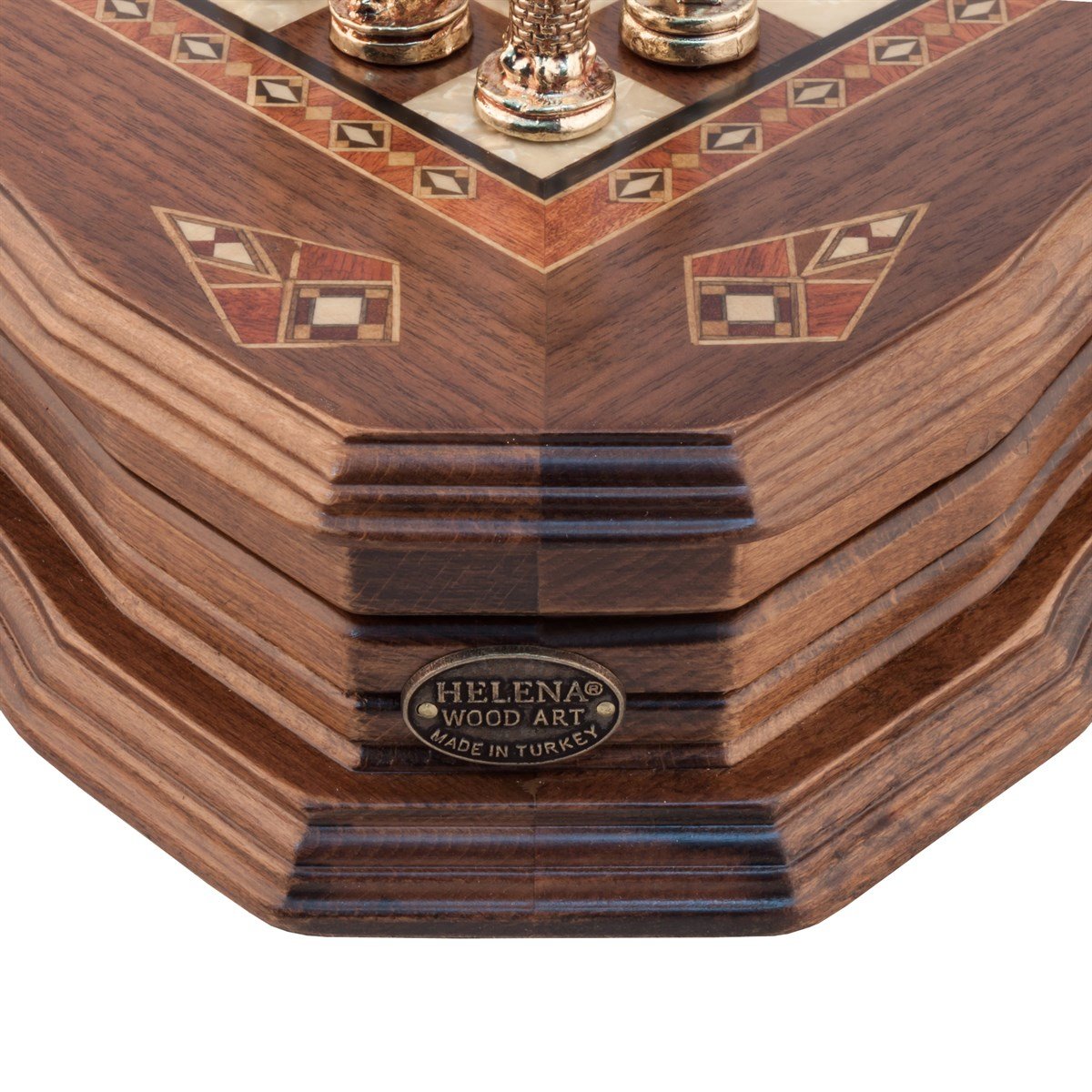 BUTTERFLY  SATRANÇ TABLASI  (39x39x8 cm)Helena Wood Art2630.WAL.5111.511