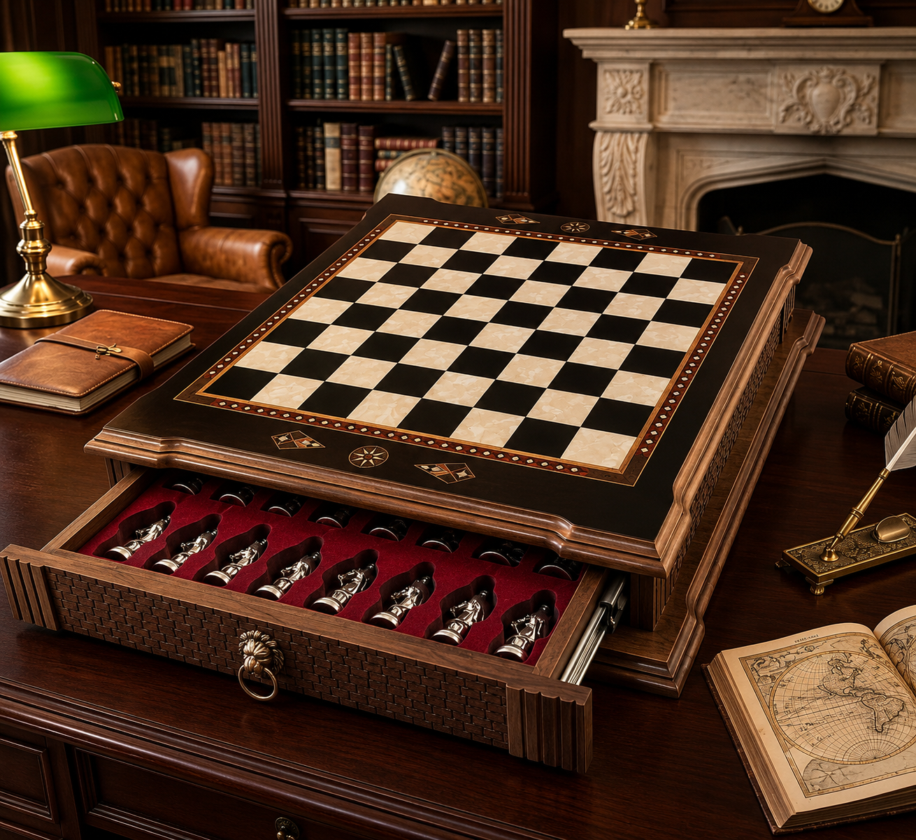 Castle Satranç Seti Büyük / SiyahHelena Wood Art2621.BLK.5031.504