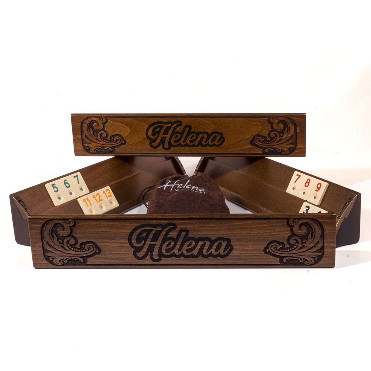 Deniz Dalgası - İsimli Masif Ahşap Okey TakımıHelena Wood Art4815