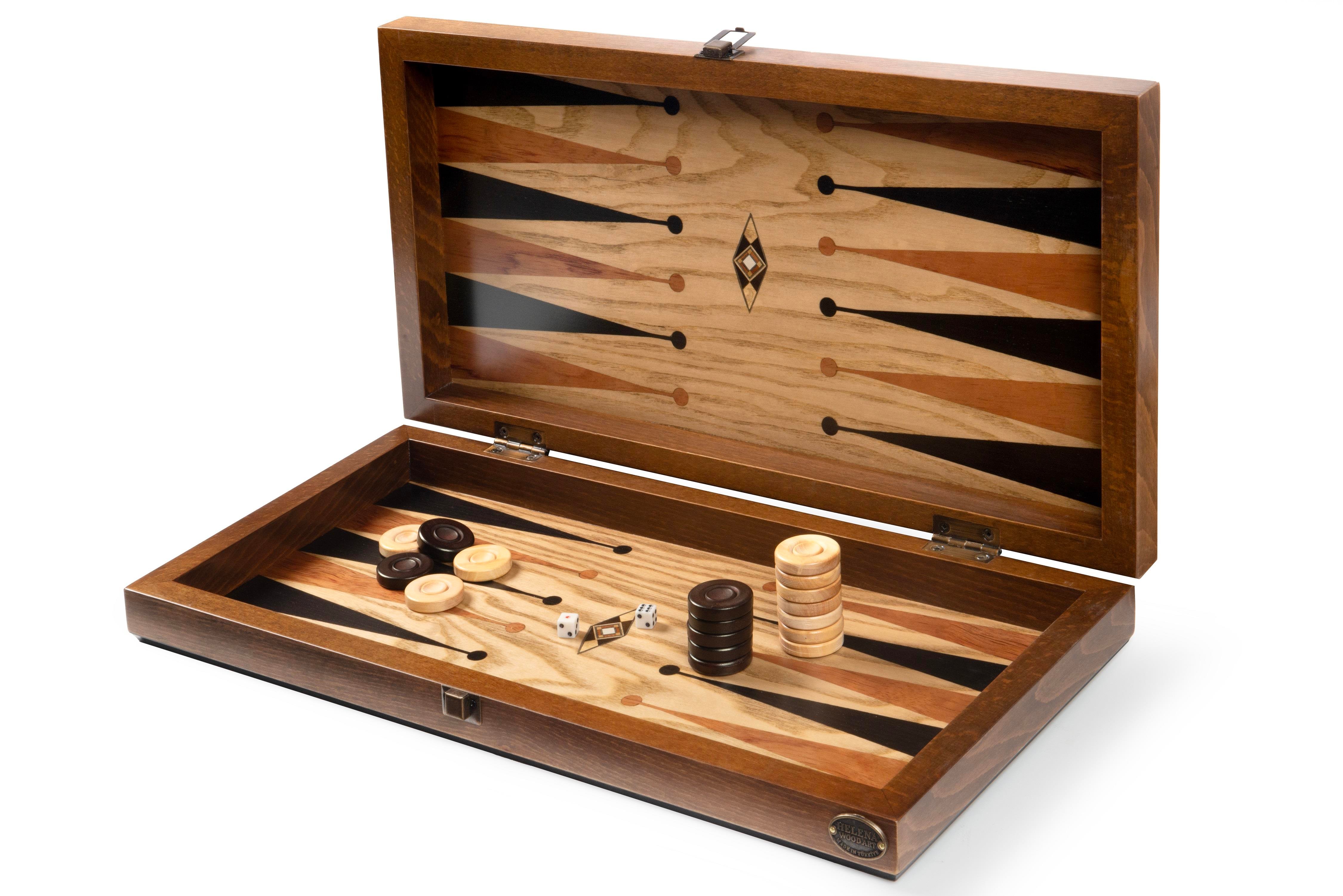 EKO CLASSIC DIŞ BUDAK DAMALI TAVLA (49x25x7 cm)Helena Wood Art2246.DB