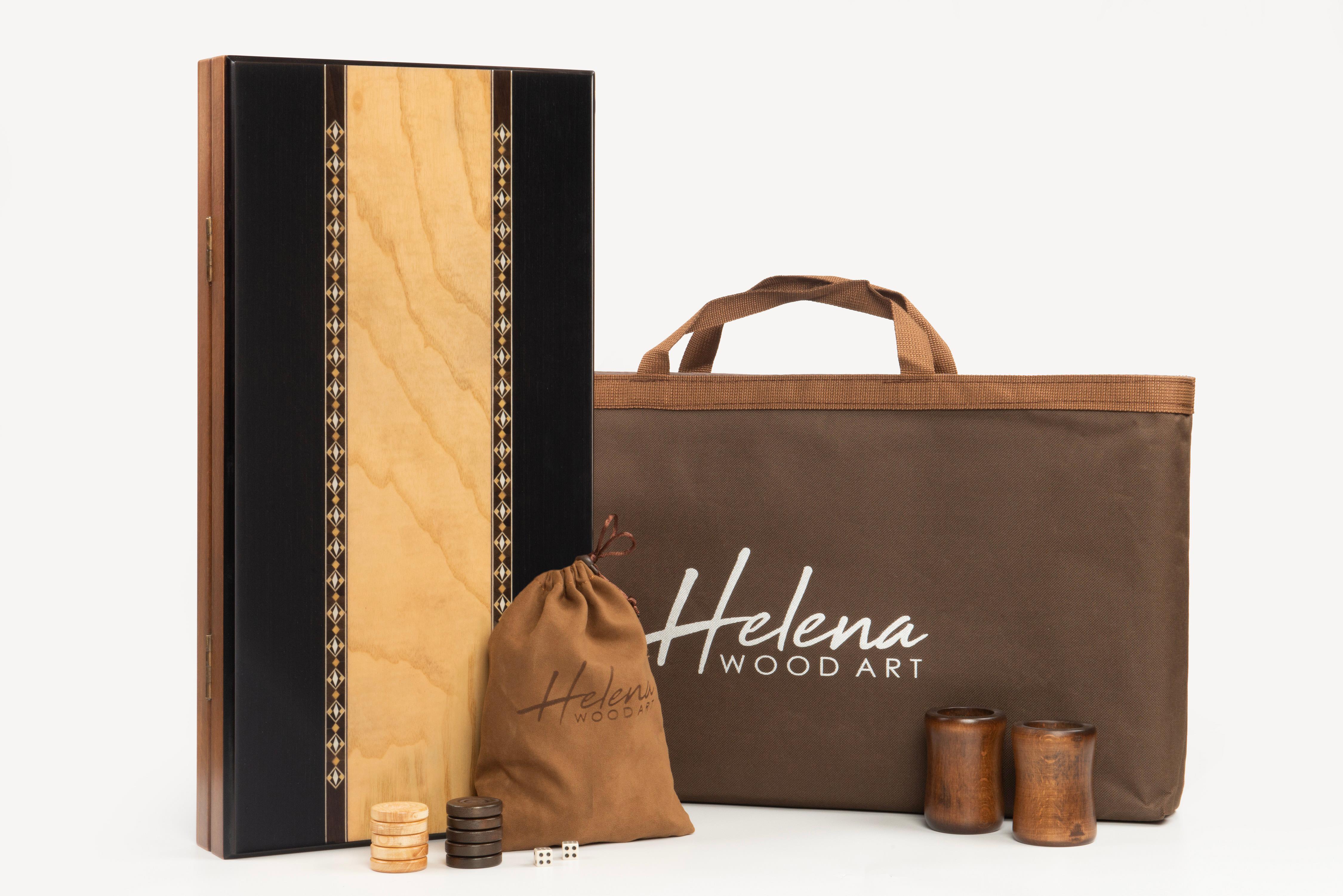 Eko Damasız Çizgili TavlaHelena Wood Art2245.BLK