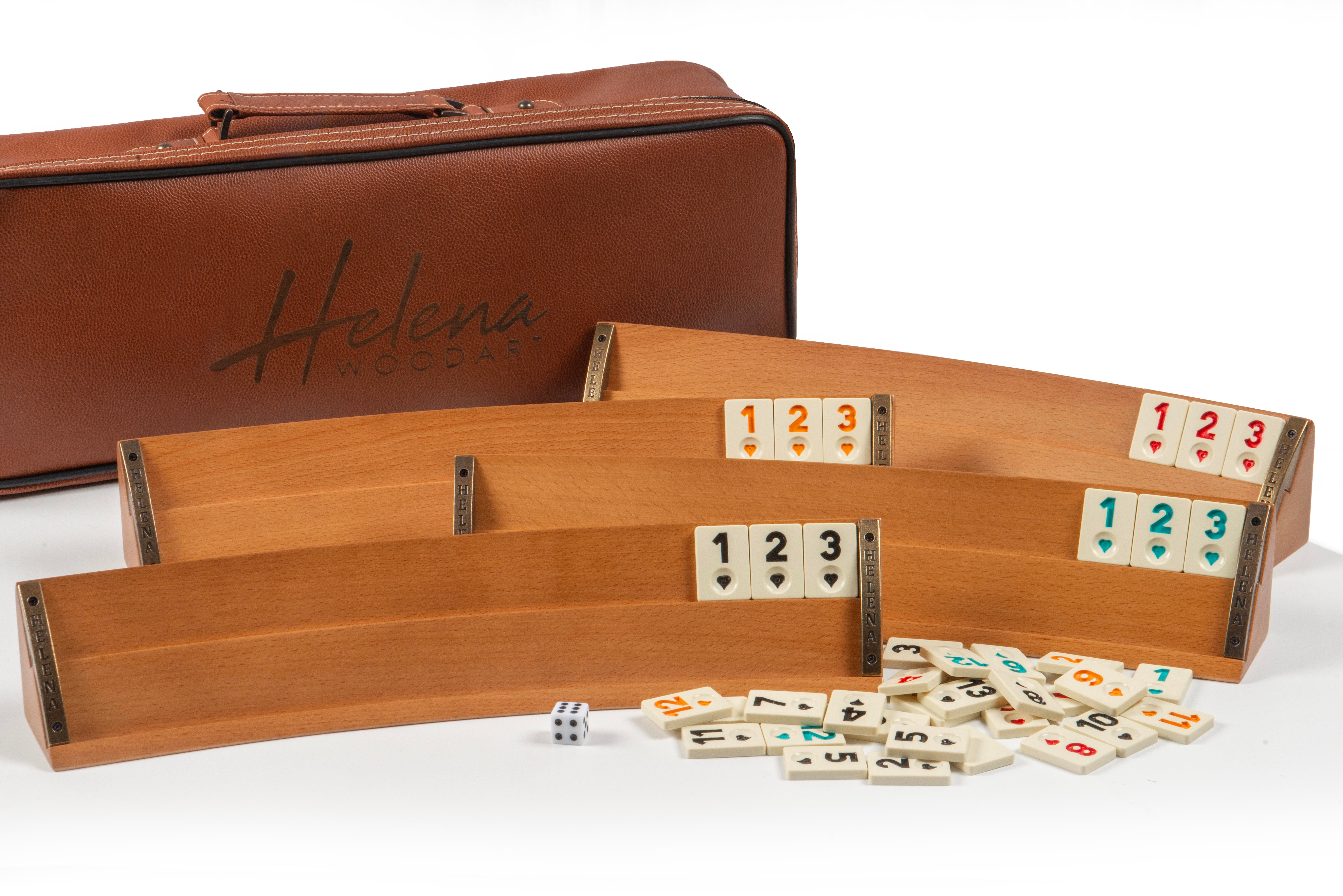 Elliptic Oval Masif Ahşap Okey Takımı NaturelHelena Wood Art2639.NTR