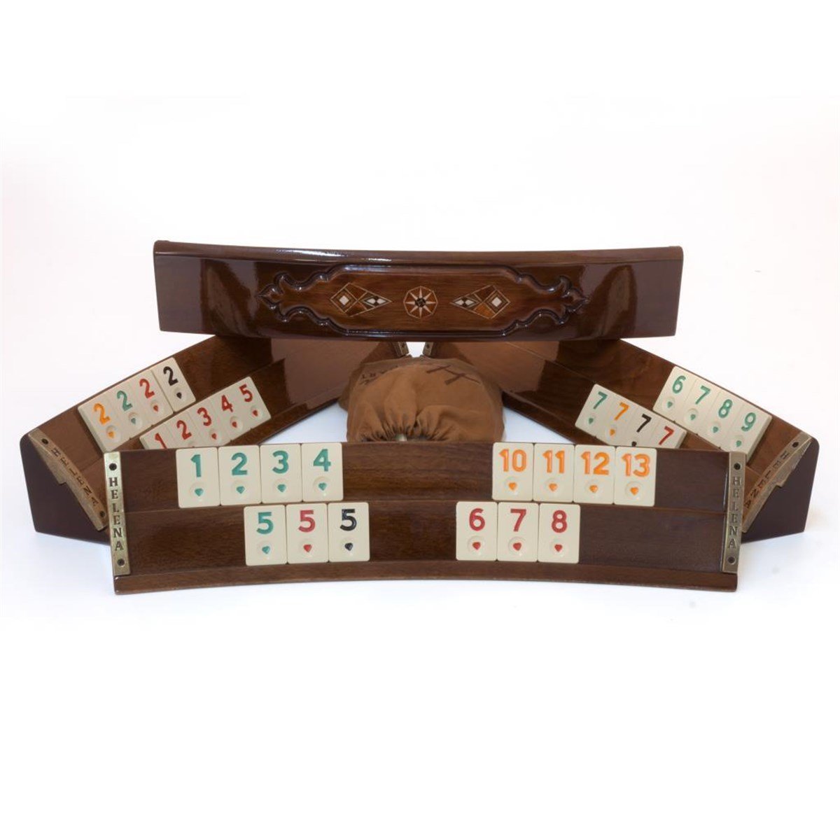 GÜL - AHŞAP MOZAİK İŞLEMELİ OVAL OKEY TKHelena Wood Art2636.ROS