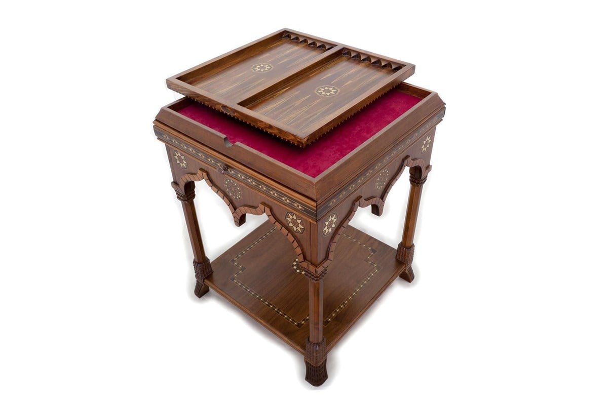 KANTRA MODEL SATRANC VE TAVLA 55x55x75 CMHelena Wood Art-