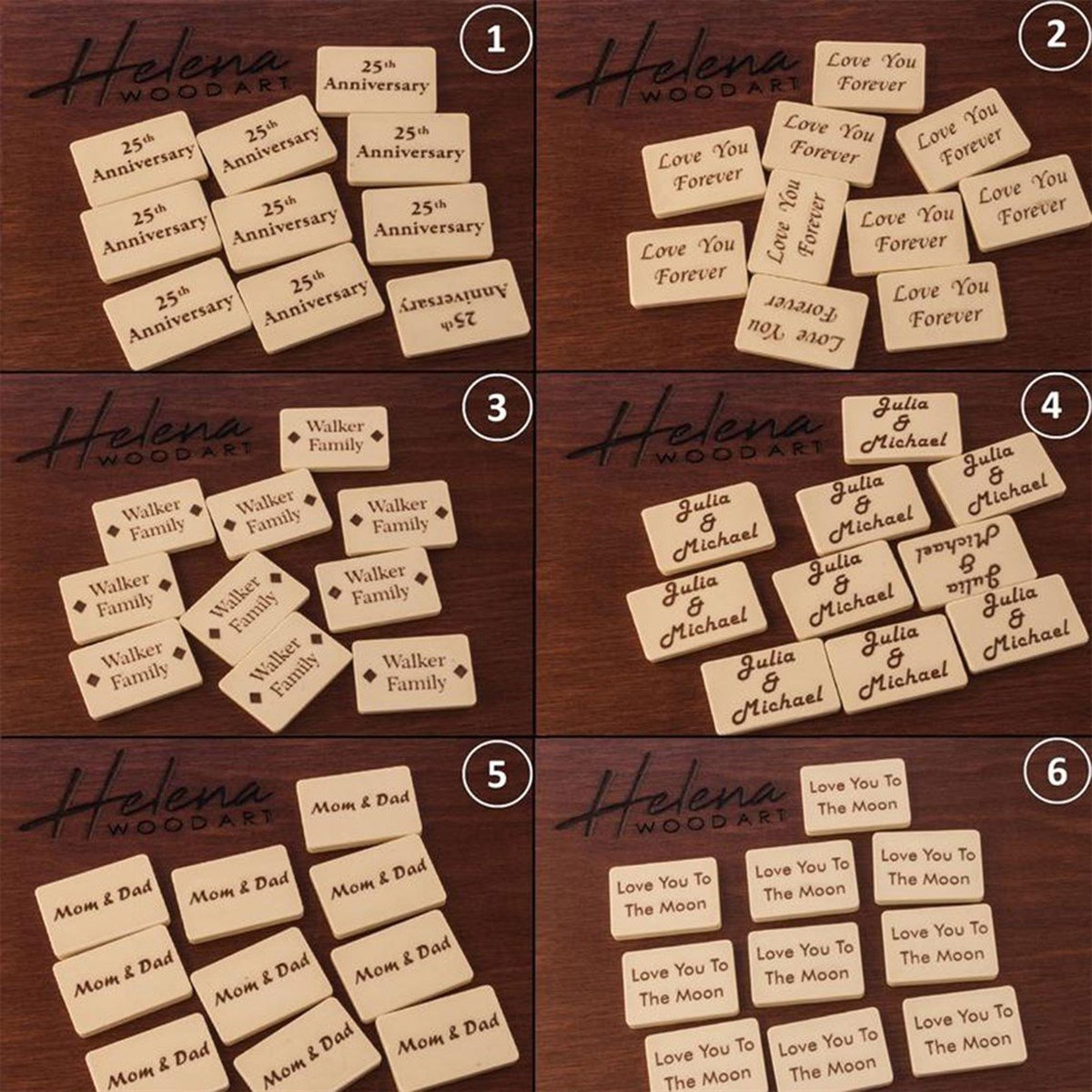 New Hand Carved Straight Rummikub Game SetHelena Wood Art2642.20