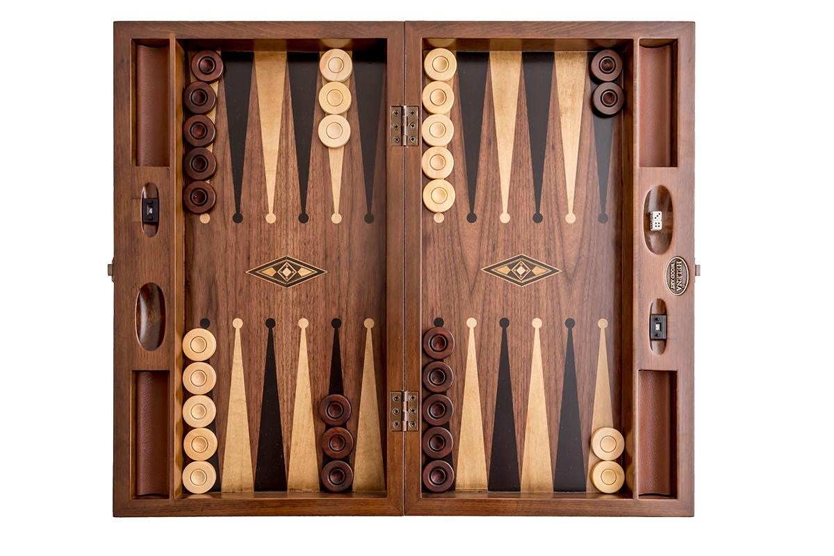 KLASİK TAVLA  DAMALI  GENİŞ  (56x50x8 cm)Helena Wood Art2244