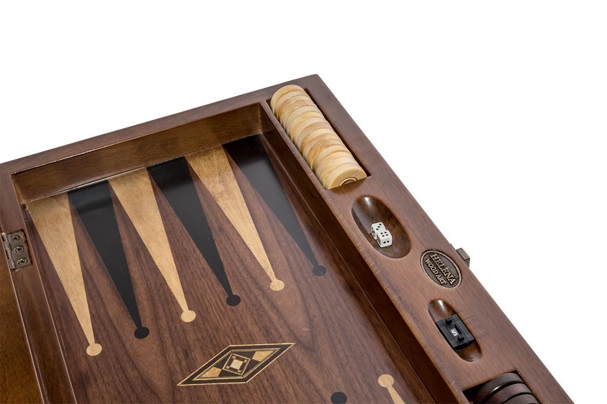 KLASİK TAVLA  DAMALI  GENİŞ  (56x50x8 cm)Helena Wood Art2244
