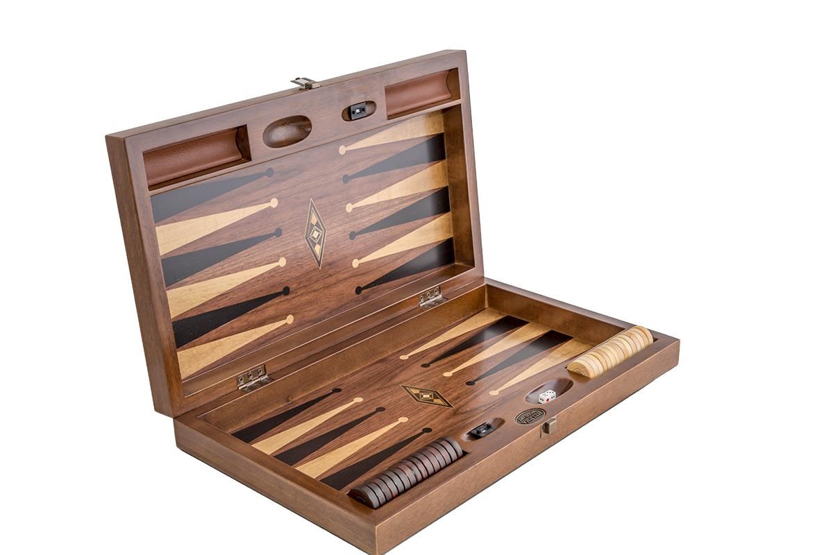 KLASİK TAVLA  DAMALI  GENİŞ  (56x50x8 cm)Helena Wood Art2244