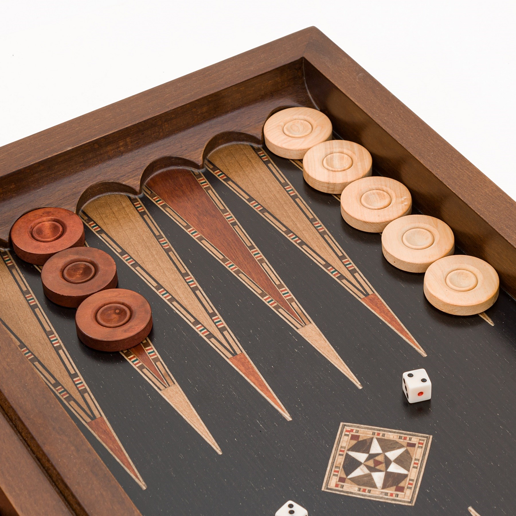 KLASİK TAVLA BÜYÜK BOY (50x50x7 cm)Helena Wood Art2235.BLK