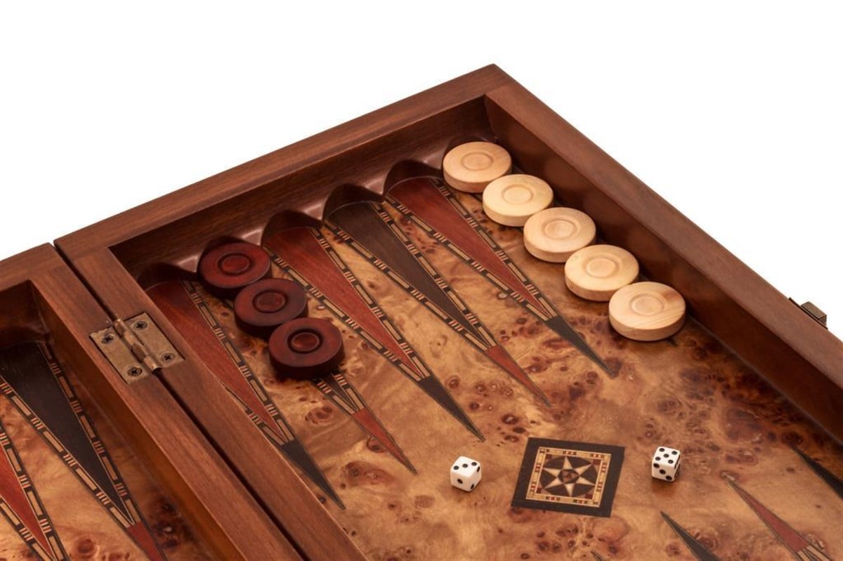 KLASİK TAVLA BÜYÜK BOY (50x50x7 cm)Helena Wood Art