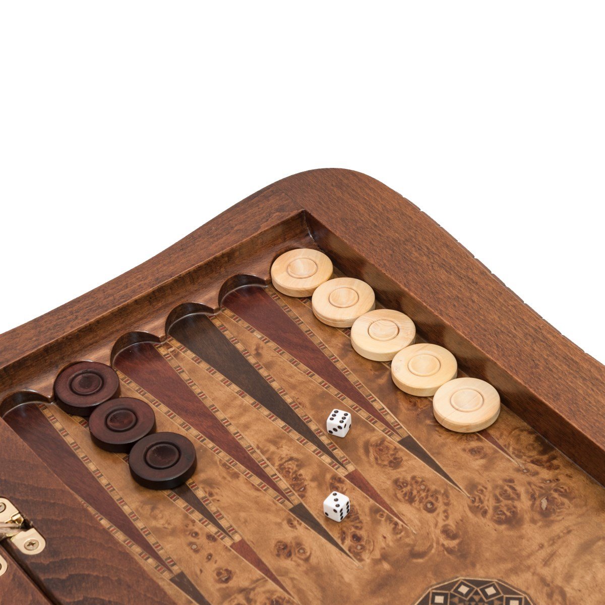 Kubbe İnce Tavla OymalıHelena Wood Art2193.MAZ