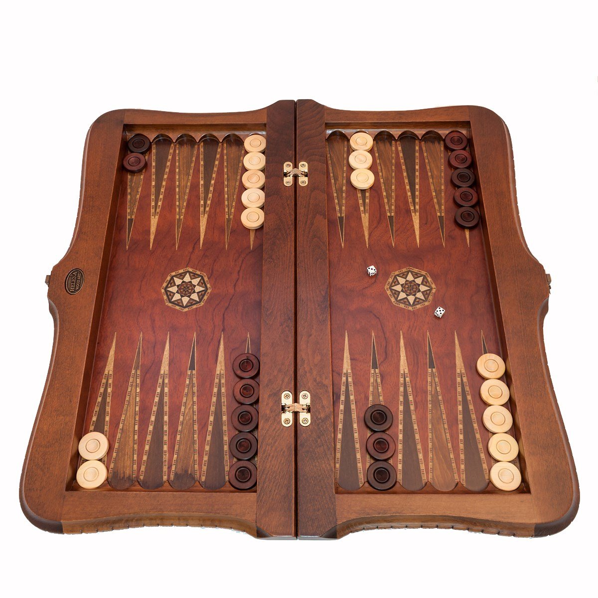 Kubbe İnce Tavla OymalıHelena Wood Art2193.ROS