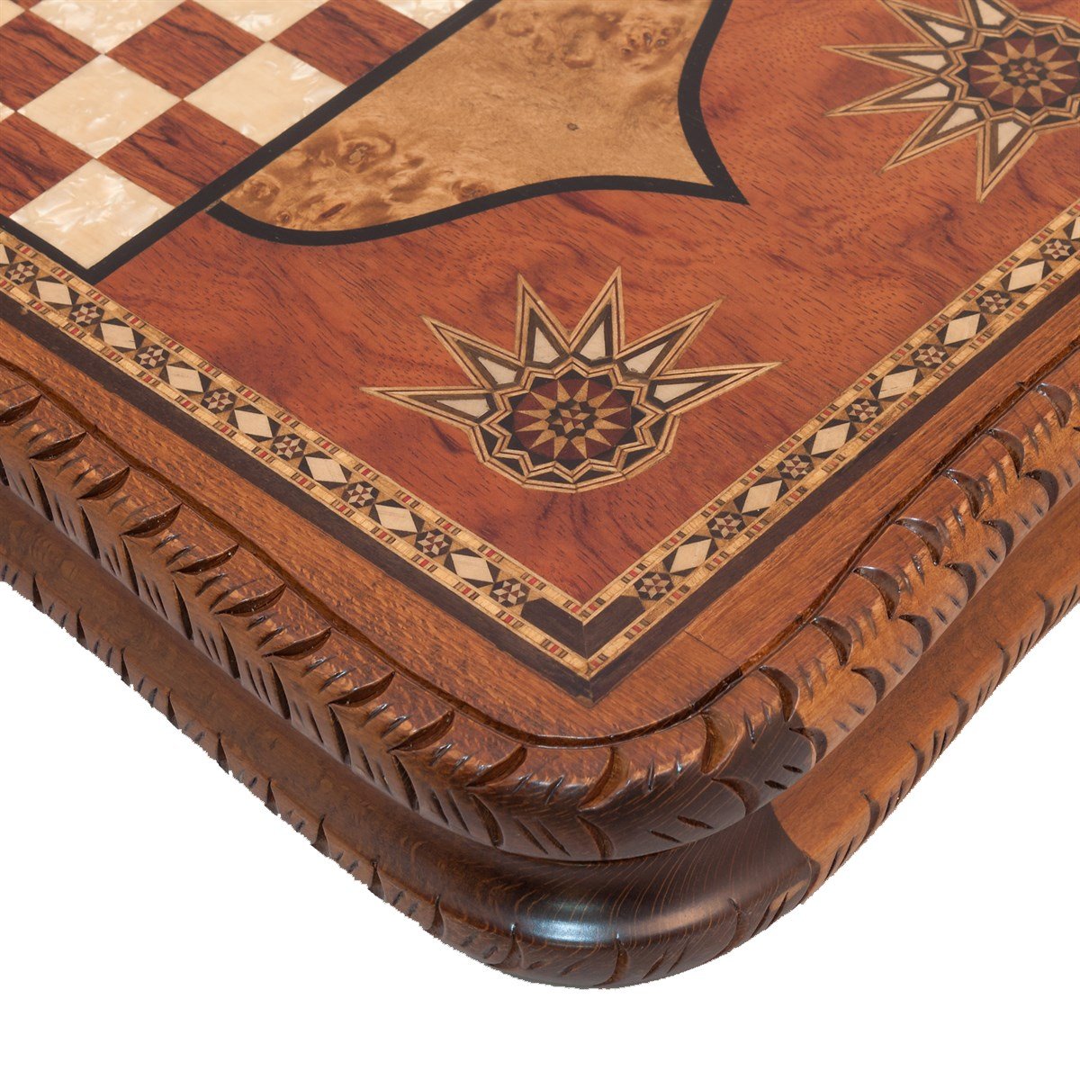Kubbe İnce Tavla OymalıHelena Wood Art2193.ROS