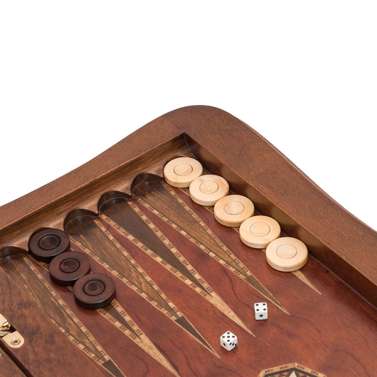 Kubbe İnce Tavla OymalıHelena Wood Art2193.ROS