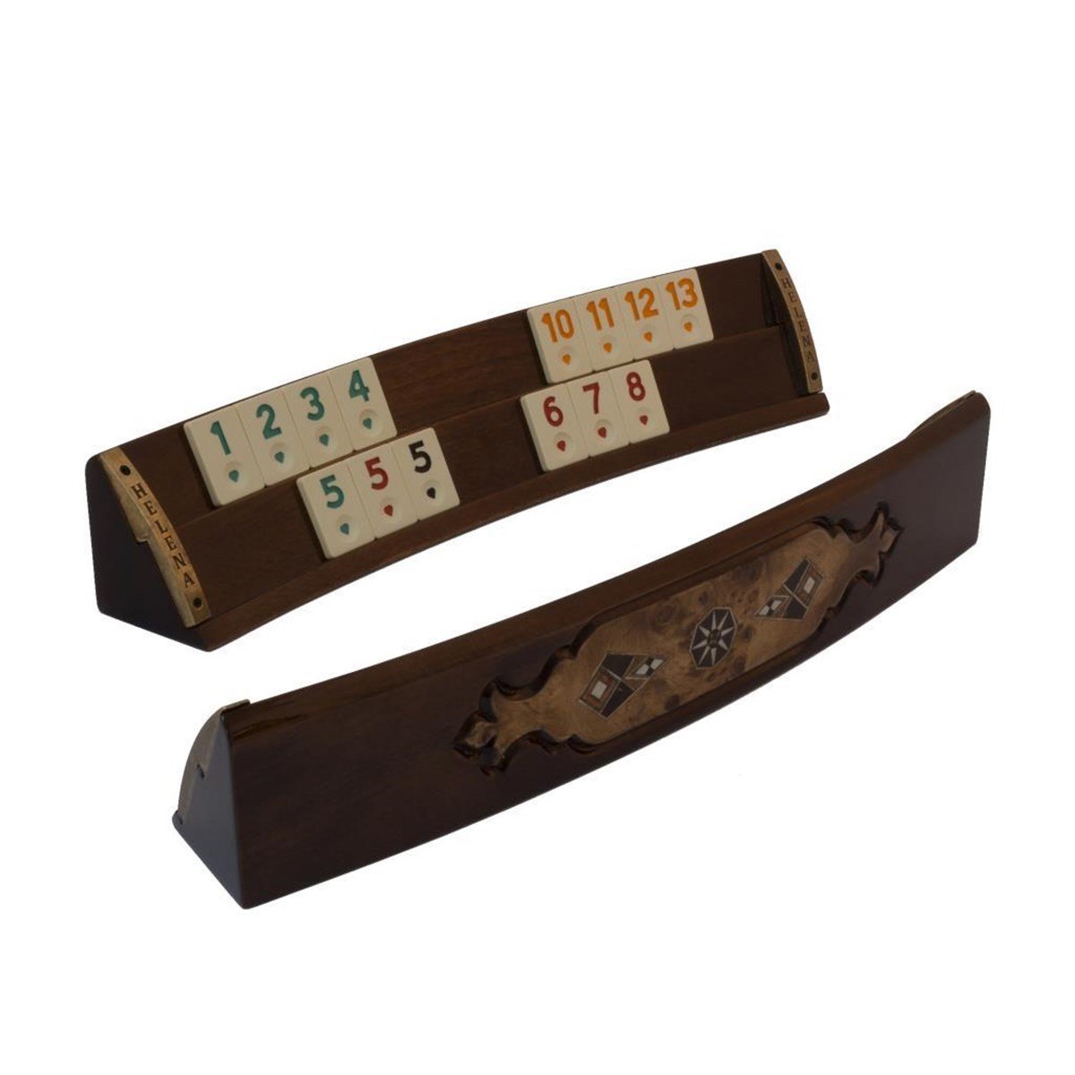 MAZEL  - AHŞAP MOZAİK İŞLEMELİ OVAL OKEY TKHelena Wood Art2636.MAZ