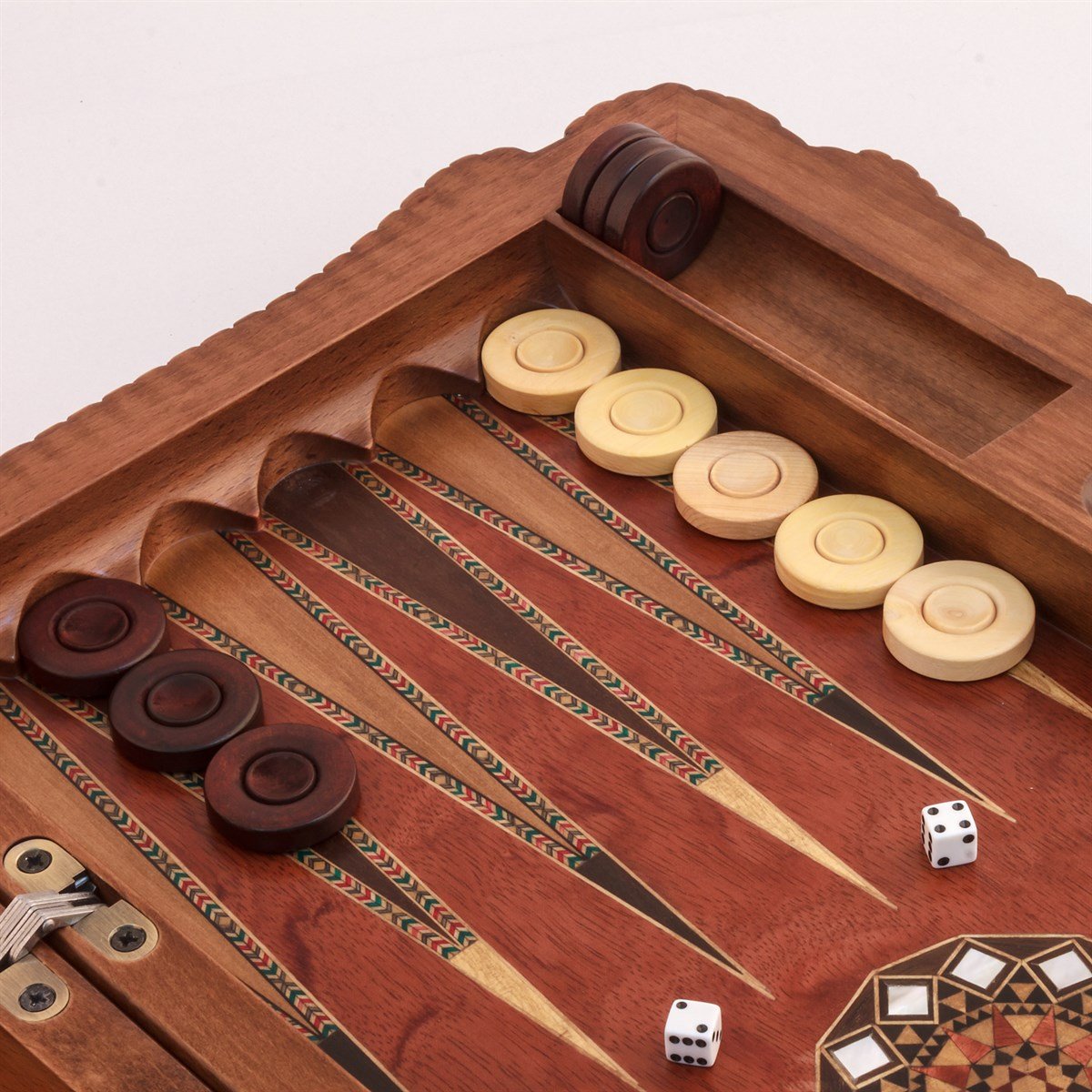 OTTOMAN GRAND SEDEF MOZAİK TAVLA | GÜLHelena Wood Art2285.ROS