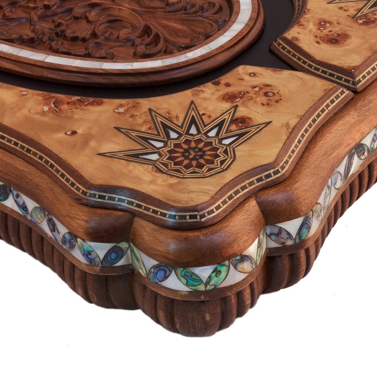 OTTOMAN GRAND SEDEF MOZAİK TAVLA | MAZELHelena Wood Art2285.MAZ