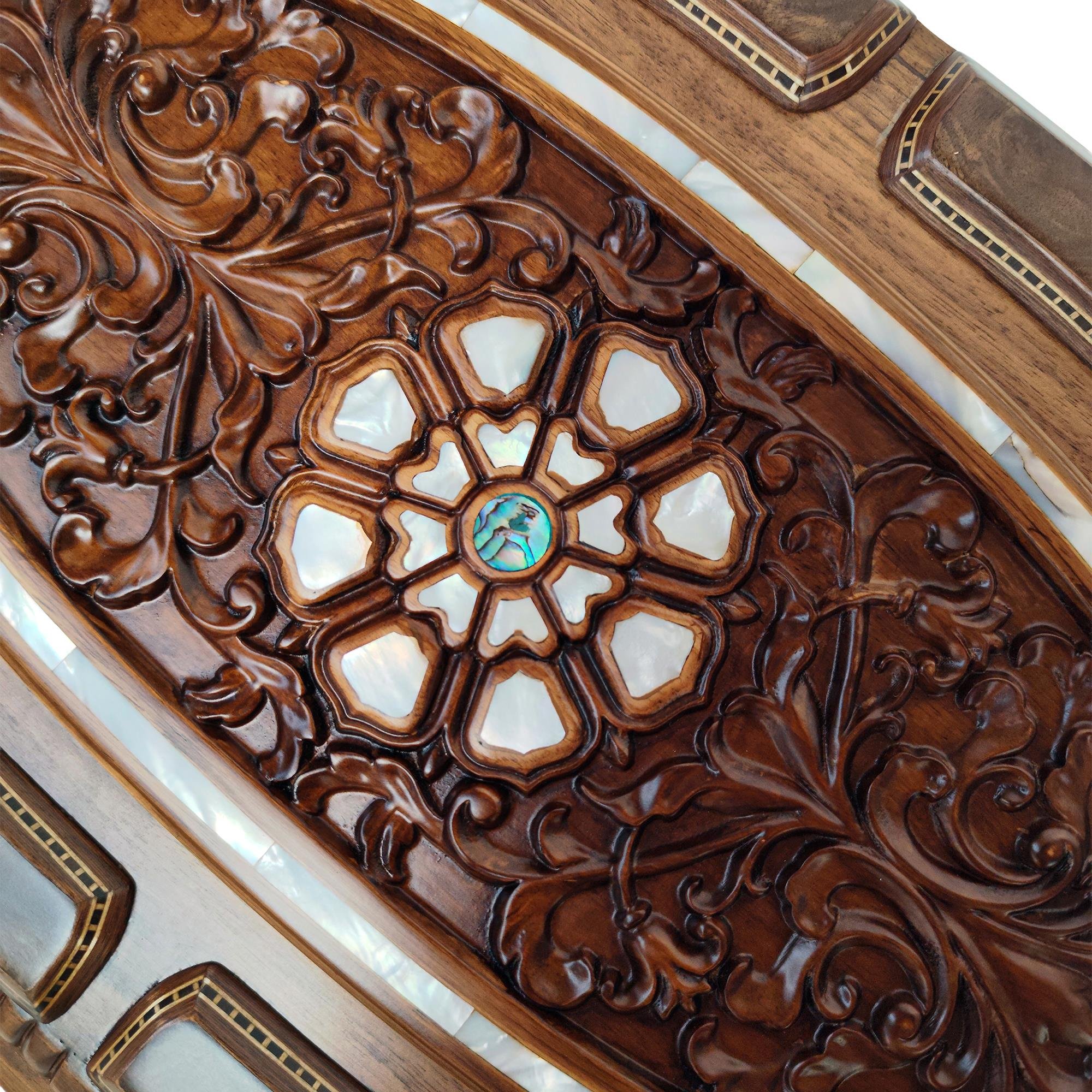 Ottoman Grand Sedef Mozaik Tavla / CevizHelena Wood Art2285.WALEX