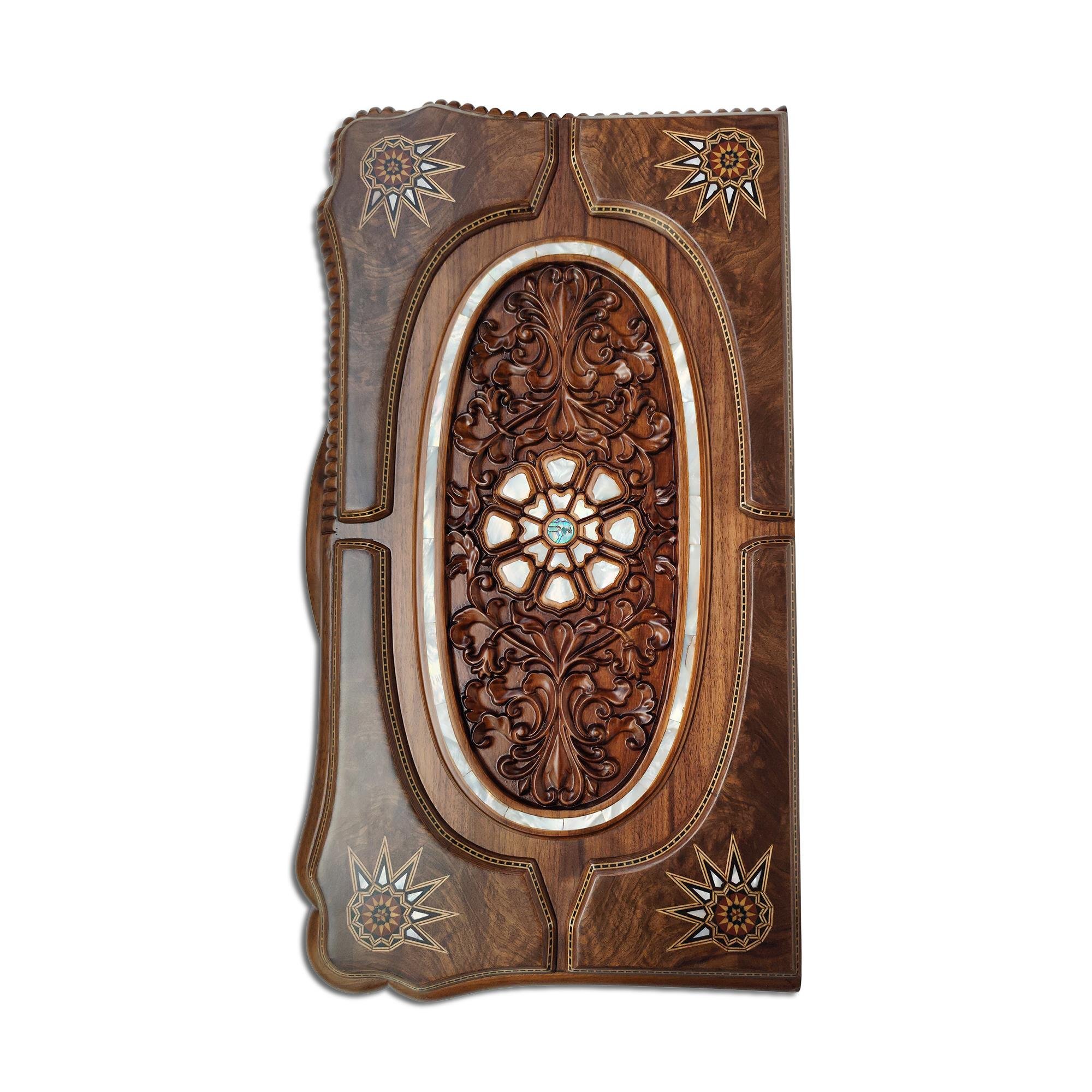 Ottoman Grand Sedef Mozaik Tavla / CevizHelena Wood Art2285.WALEX