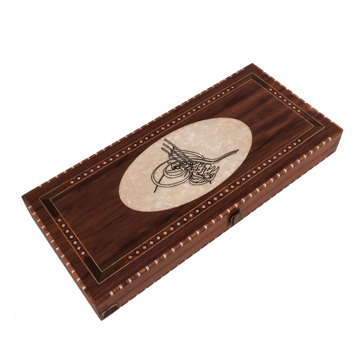 OTTOMAN TAVLA CEVİZ ( 50*22*6  cm )Helena Wood Art2192.WAL