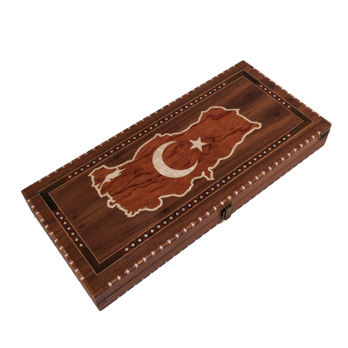 OTTOMAN TAVLA CEVİZ ( 50*22*6  cm )Helena Wood Art2192.WAL