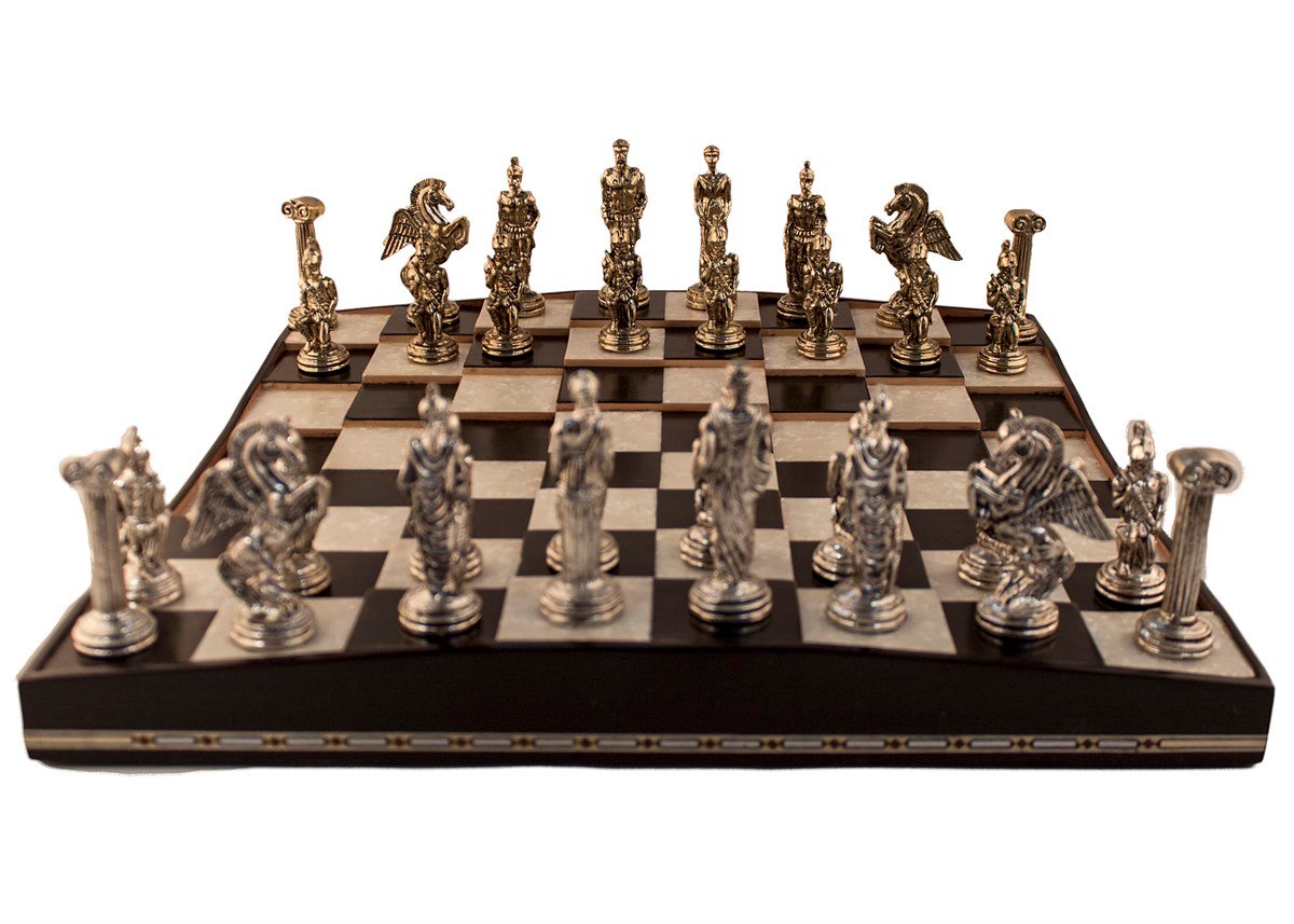 Piramit Satranç Seti | Metal FigürlüHelena Wood Art2656.BLK.5031.505