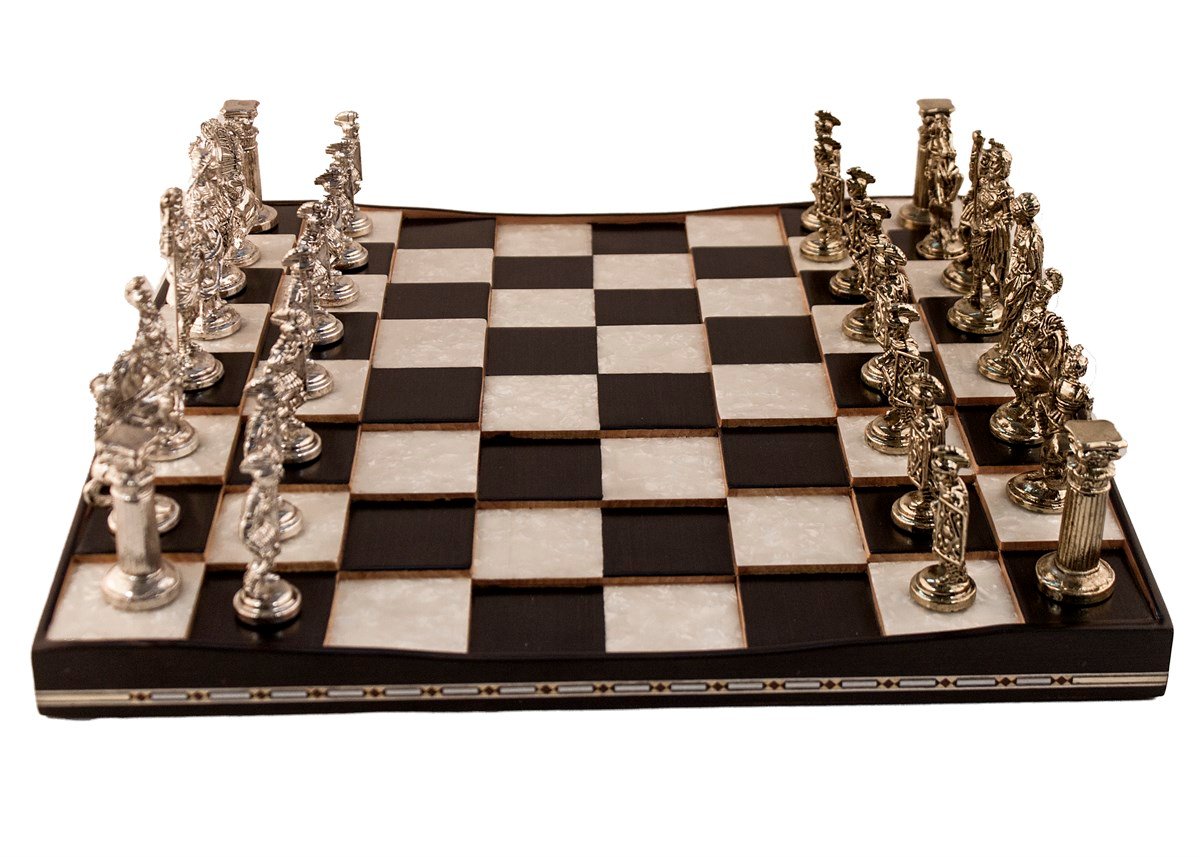 Piramit Satranç Seti | Metal FigürlüHelena Wood Art2656.BLK.5031.503