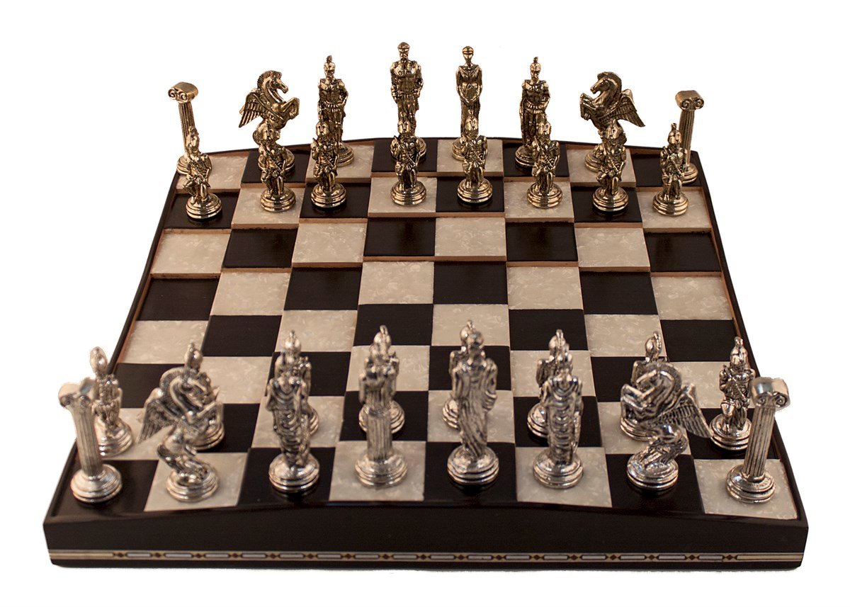 Piramit Satranç Seti | Metal FigürlüHelena Wood Art2656.BLK.5031.505