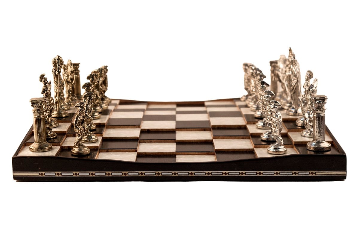 Piramit Satranç Seti | Metal FigürlüHelena Wood Art2656.BLK.5031.503