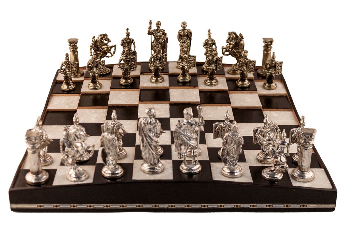 Piramit Satranç Seti | Metal FigürlüHelena Wood Art2656.BLK.5031.503