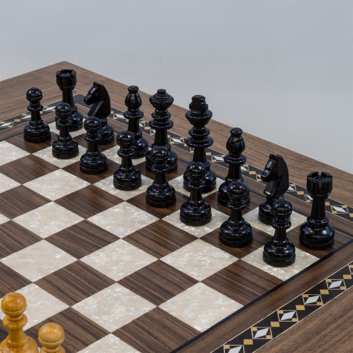 SATRANÇ MASASI TORNA  AYAK (70X80X72 cm) ÇEKMECELİHelena Wood Art9312.WAL