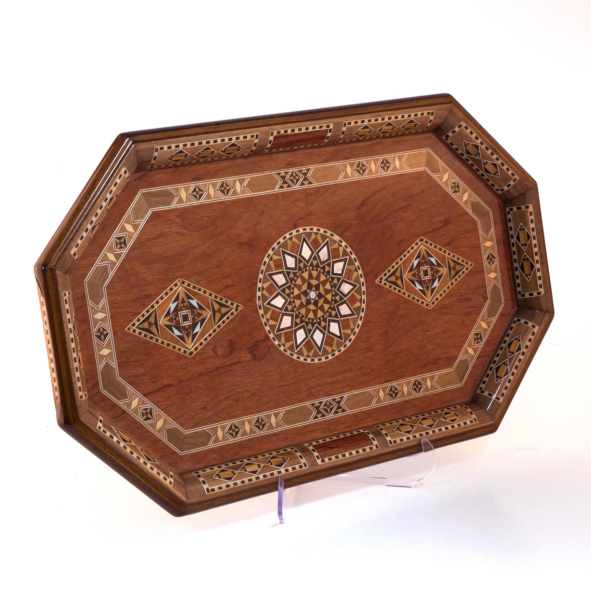 TİRYAKİ BOMBE BYK TEPSI (51x32x3.5 cm)Helena Wood Art728642.ROSP