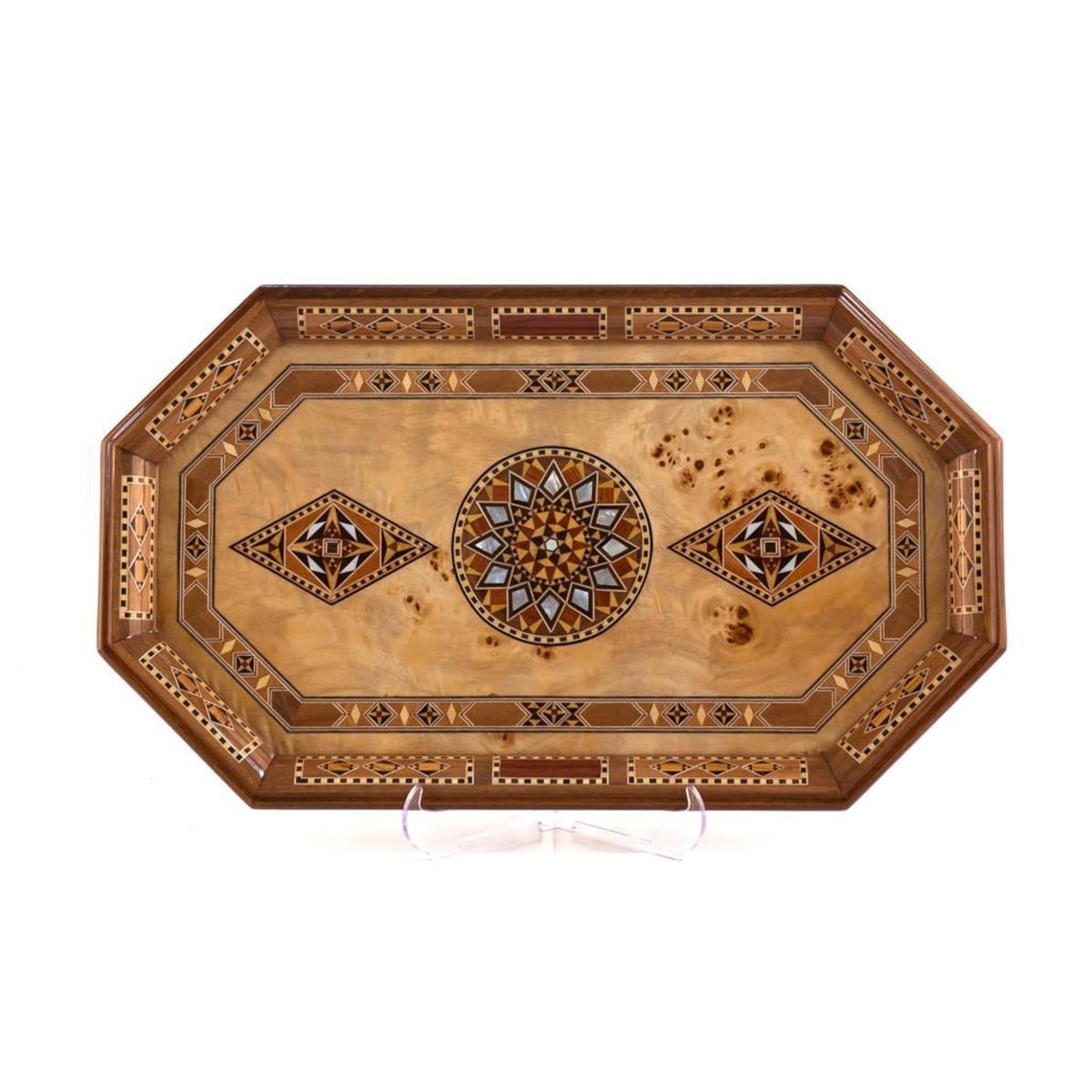 TİRYAKİ BOMBE ORTA TEPSI (48x28x3 cm)Helena Wood Art