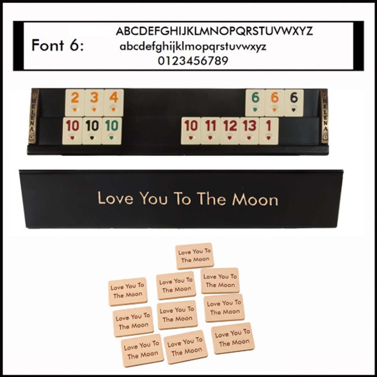 Vip El Yapımı Masif Ahşap Siyah Okey Takımı Helena Wood Art2646.BLK