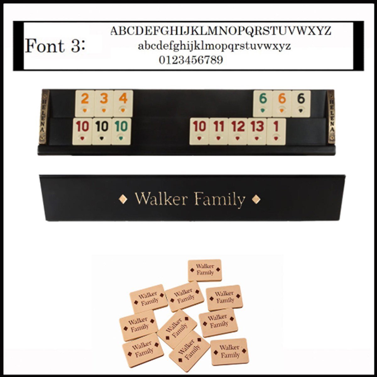 Vip El Yapımı Masif Ahşap Siyah Okey Takımı Helena Wood Art2646.BLK