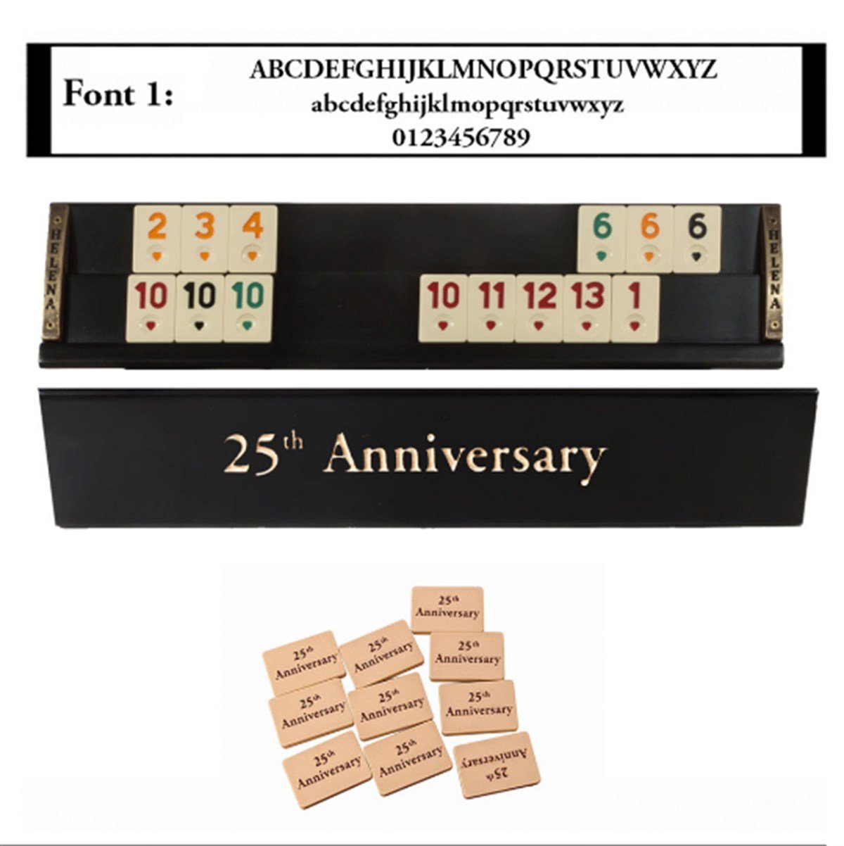 Vip El Yapımı Masif Ahşap Siyah Okey Takımı Helena Wood Art2646.BLK