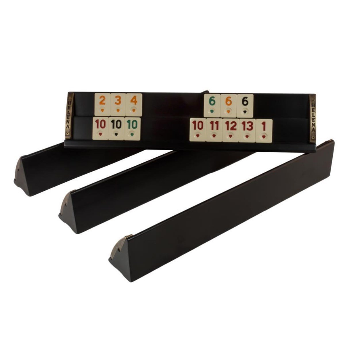 Vip El Yapımı Masif Ahşap Siyah Okey Takımı Helena Wood Art