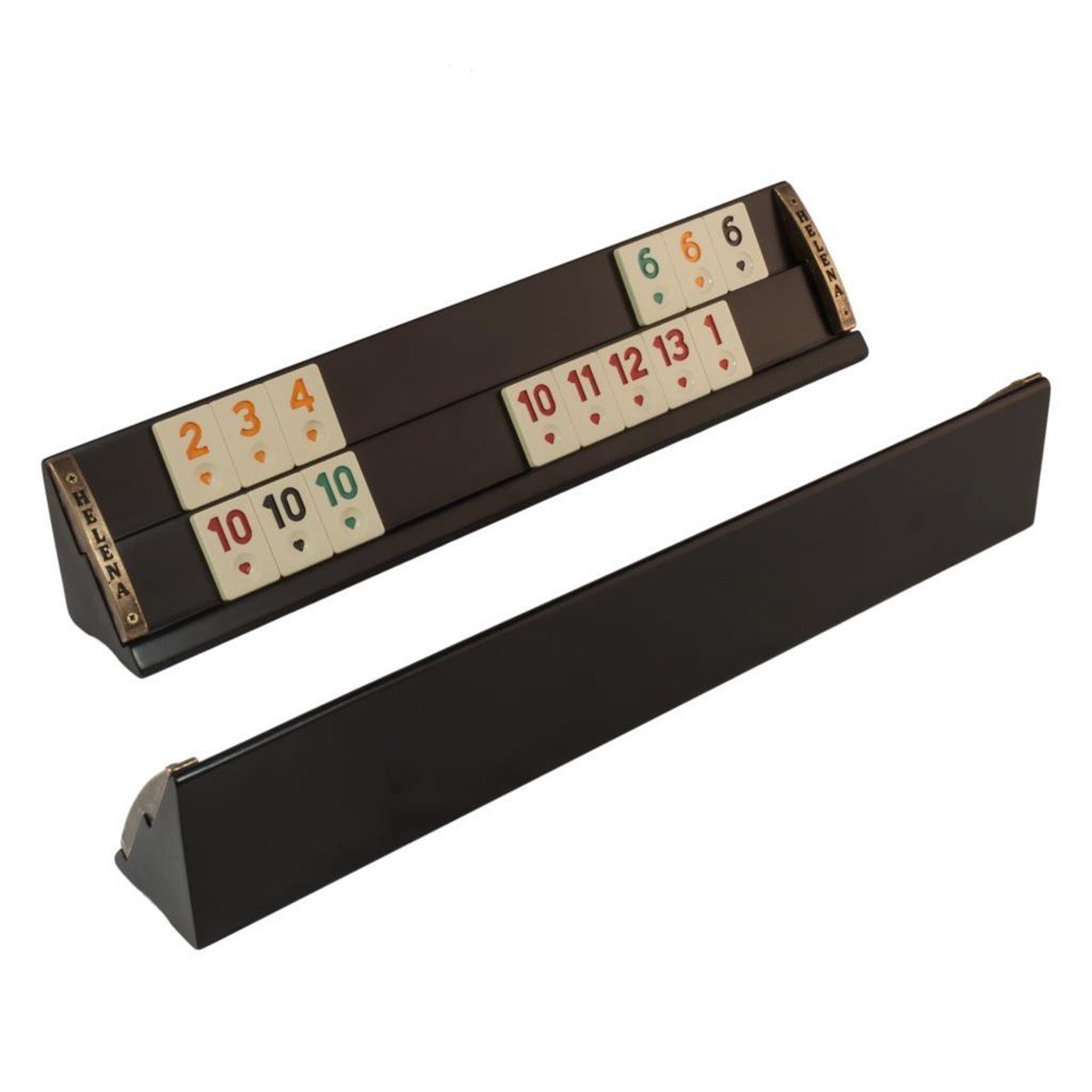 Vip El Yapımı Masif Ahşap Siyah Okey Takımı Helena Wood Art