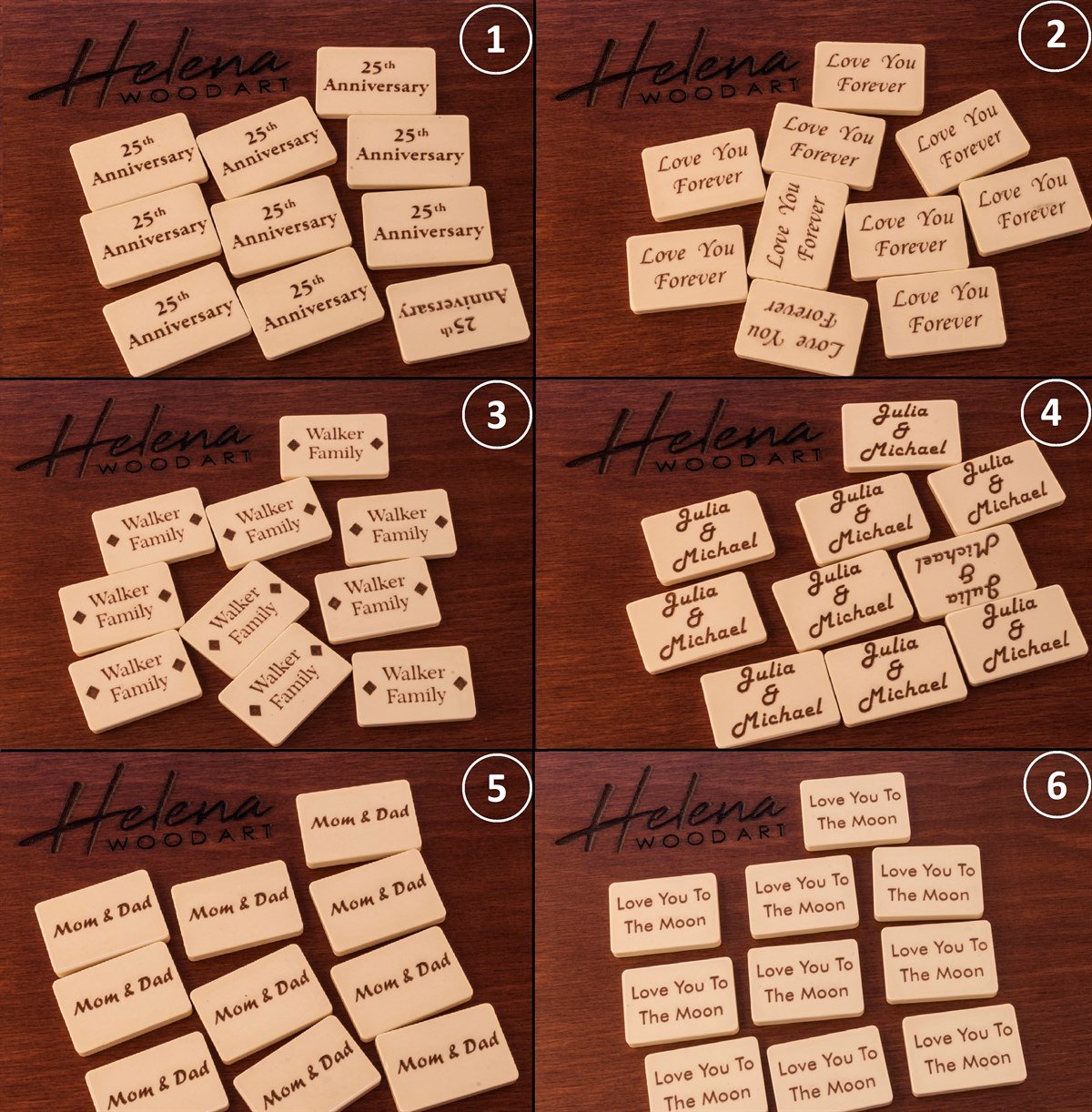 Yazılı Okey TaşıHelena Wood Art26501.10