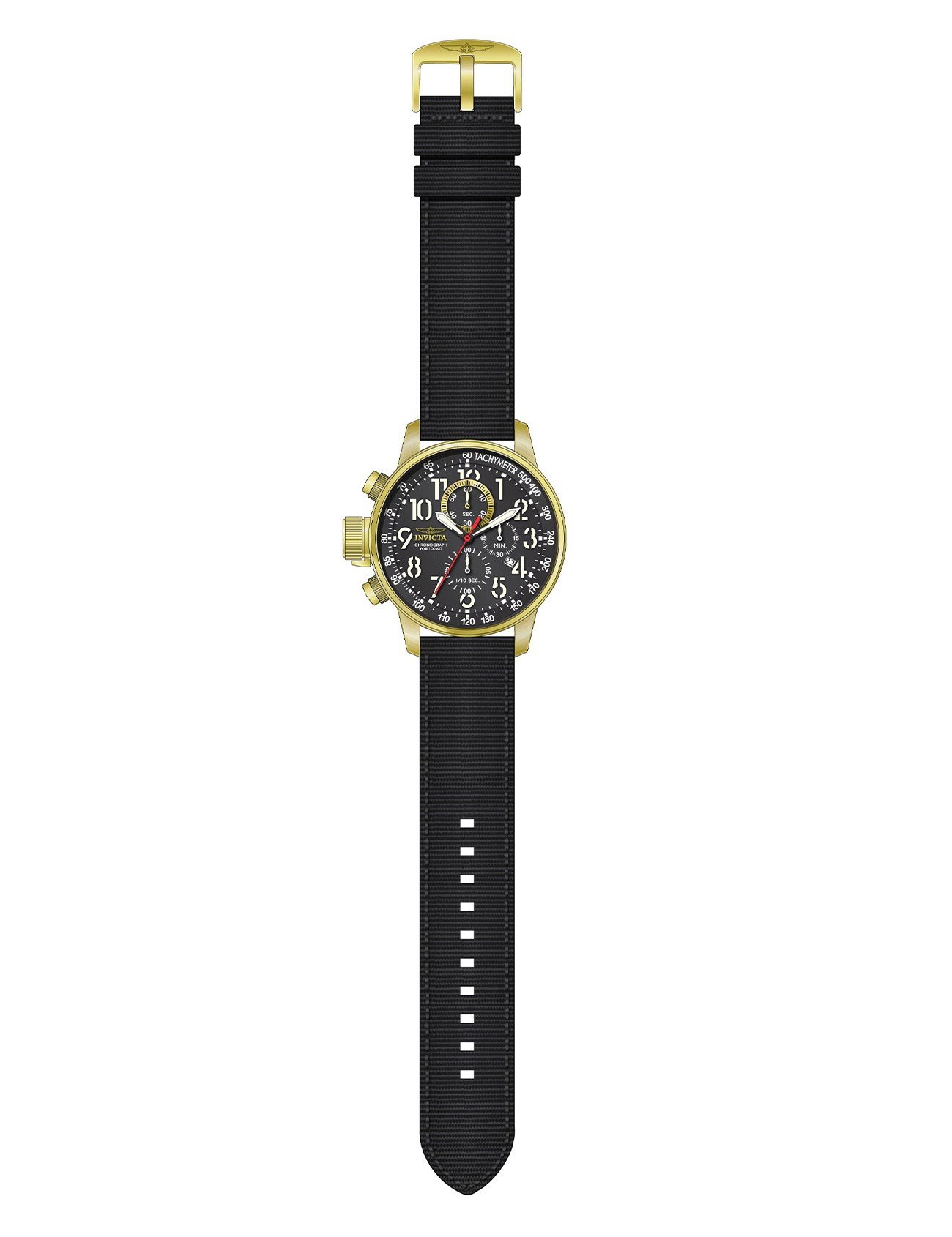 INVICTA I-Force Men 46mm Stainless Steel Gold Black dial VD57 Quartz