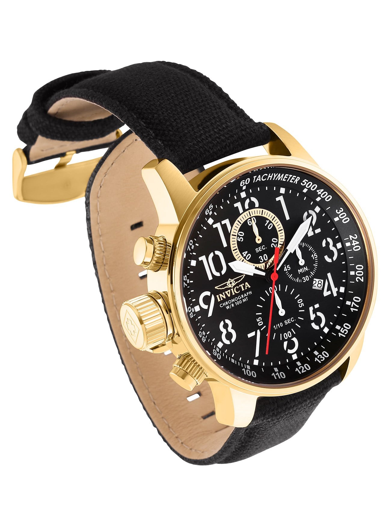INVICTA I-Force Men 46mm Stainless Steel Gold Black dial VD57 Quartz