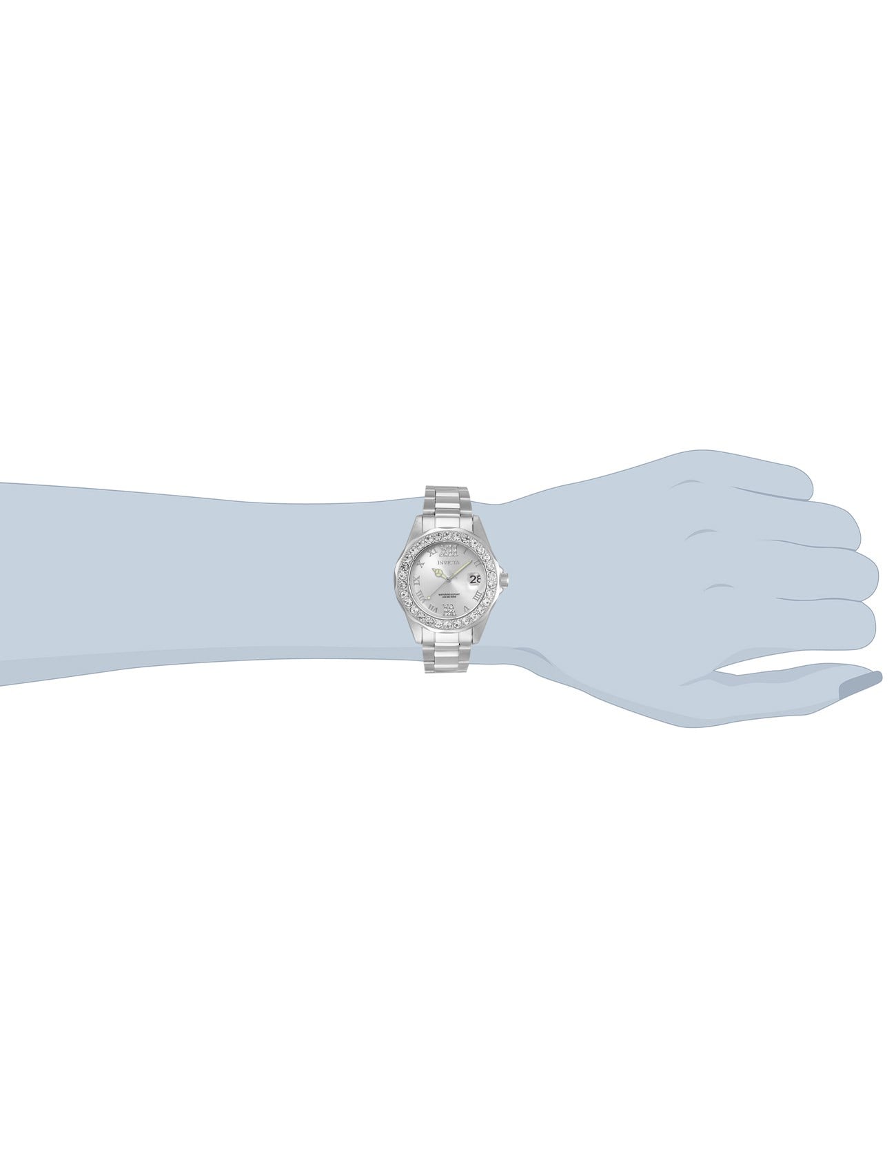 INVICTA Pro Diver Lady 38mm Stainless Steel Steel Silver dial PC32 Quartz