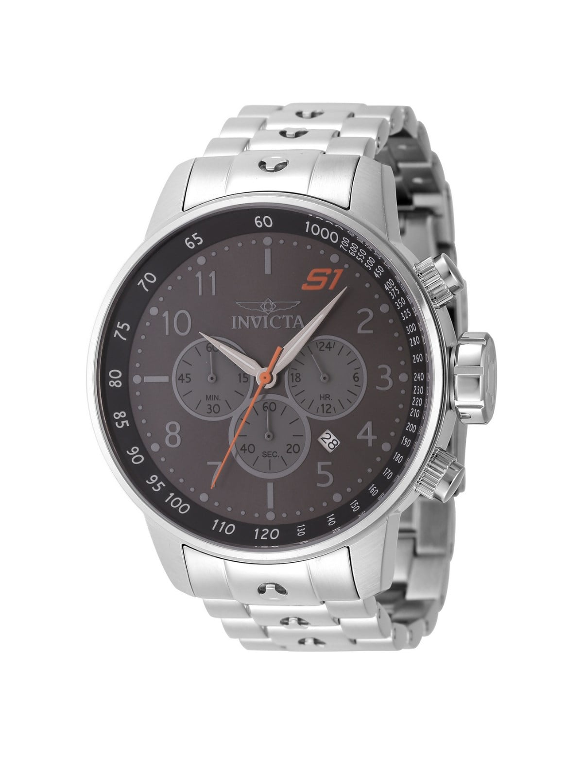INVICTA S1 Rally Men 48mm Stainless Steel Steel Black+Grey dial VD53 Quartz