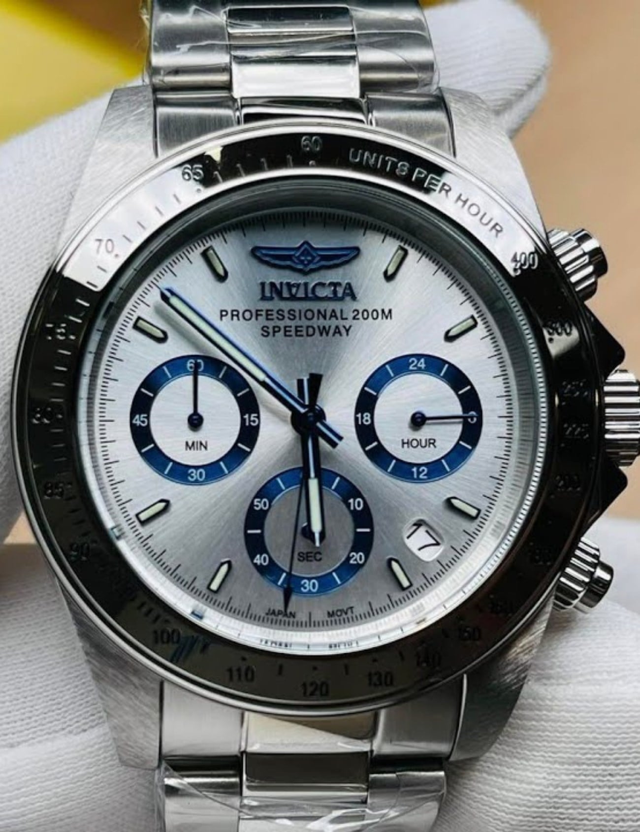 INVICTA Speedway Men 39.5mm Stainless Steel Steel Silver dial VD53B-14 Quartz