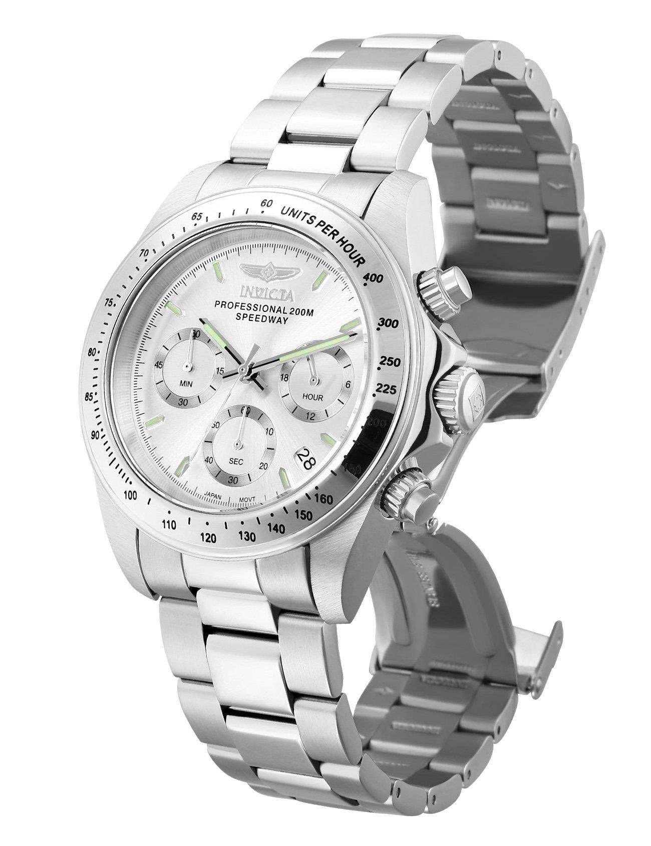 INVICTA Speedway Men 39.5mm Stainless Steel Steel Silver dial VD53B-14 Quartz