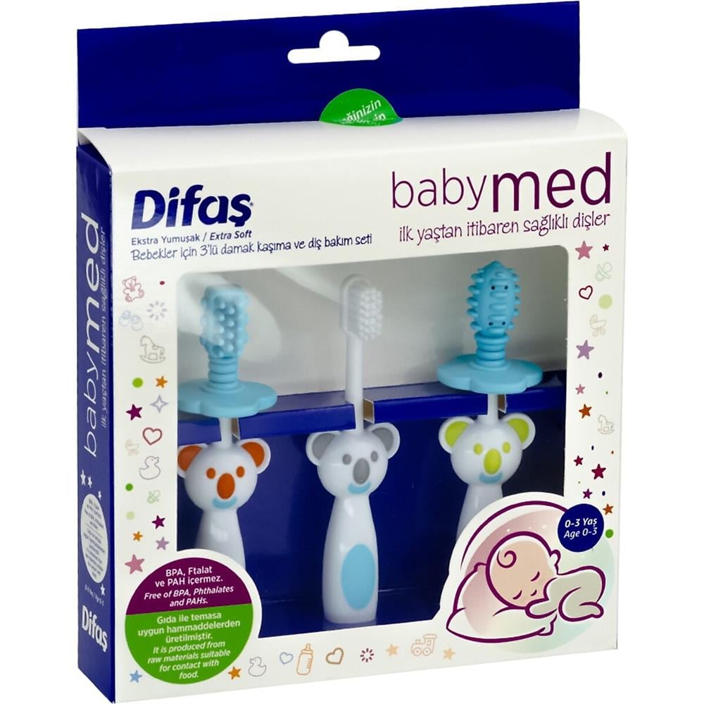 DİFAŞ BABY MED AĞIZ BAKIM SETİ ( MAVİ ) ( 512339 )
