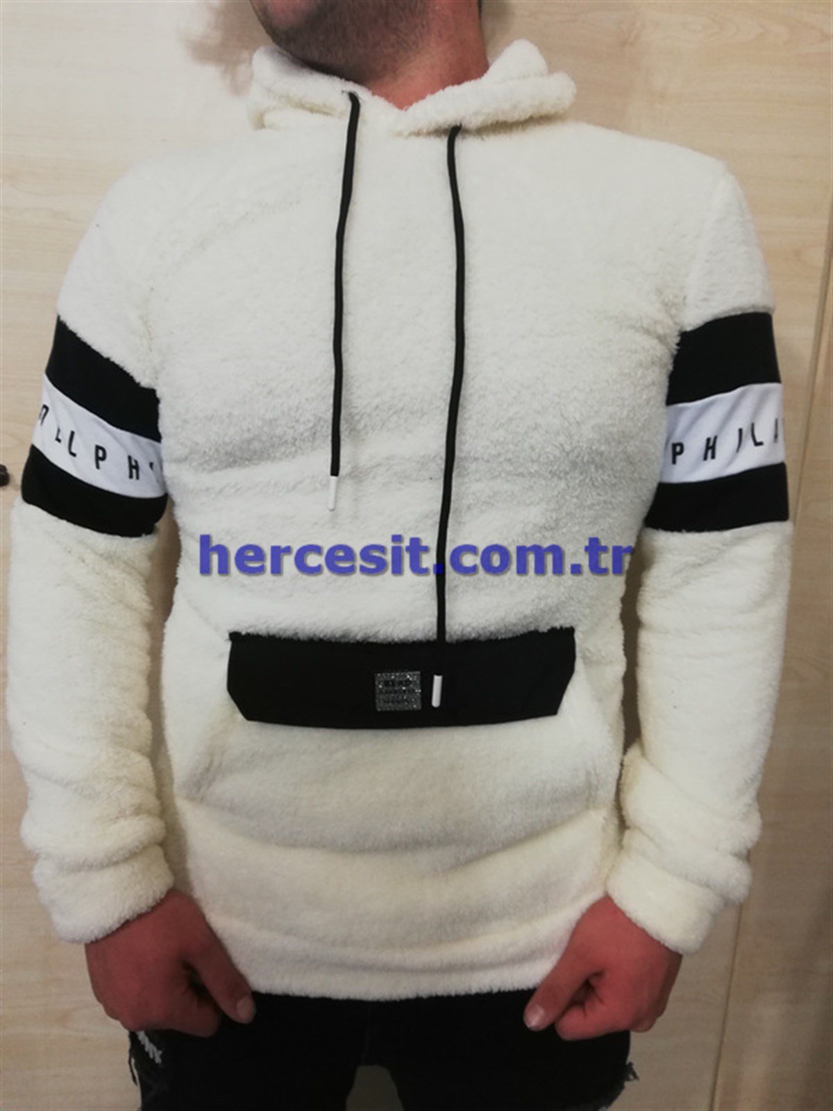 Kapşonlu Peluş Sweat